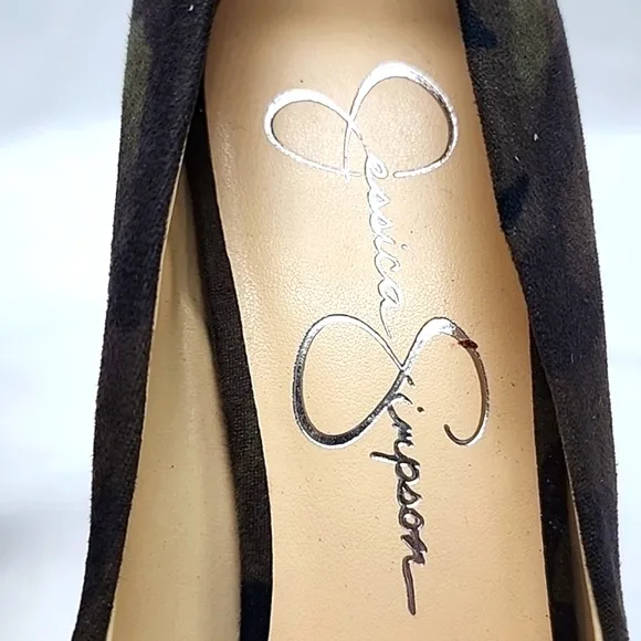JESSICA SIMPSON NELLAH COMBO ROUND TOE HIGH PLATFORM BLOCK PUMPS LADIES 5.5 NWOB