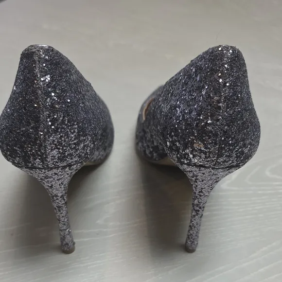 Jewel Badgley Mischka Women's Glitter Pumps/heels - Silver/purple, Size 9