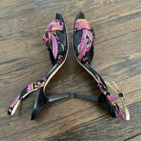 Jimmy Choo Black and Pink Women's Sandals
