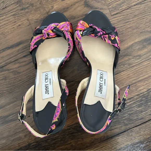 Jimmy Choo Black and Pink Women's Sandals