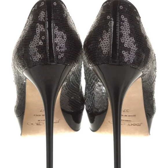 Jimmy Choo Black Sequin Women's Pumps