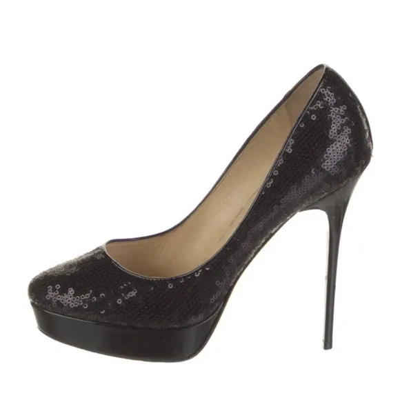 Jimmy Choo Black Sequin Women's Pumps