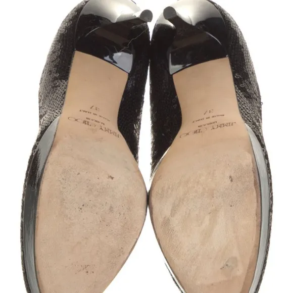 Jimmy Choo Black Sequin Women's Pumps