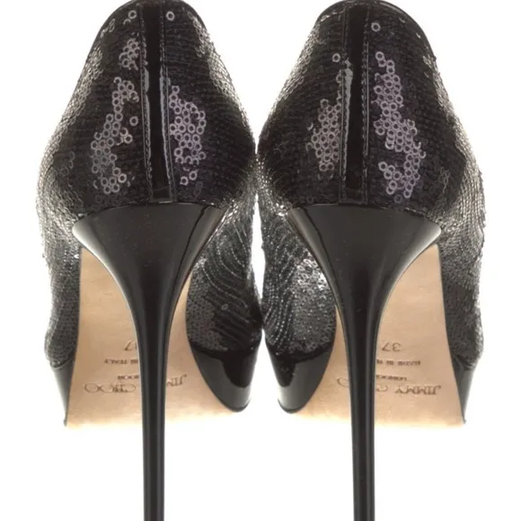 Jimmy Choo Black Sequin Women's Pumps
