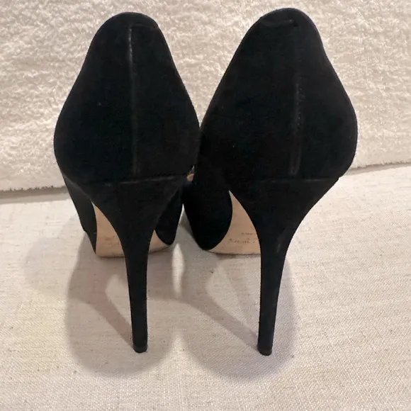 Jimmy Choo black suede platform pumps 39.5