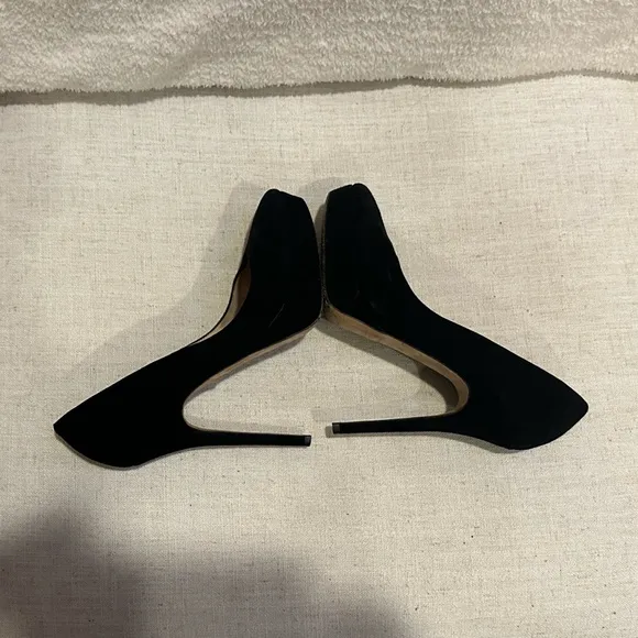 Jimmy Choo black suede platform pumps 39.5
