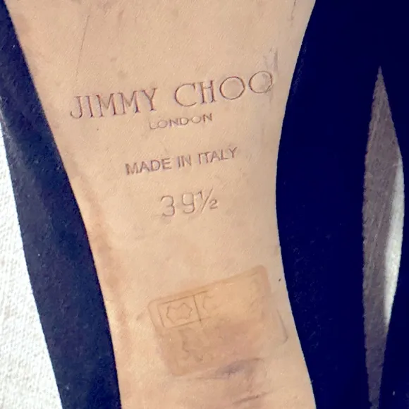 Jimmy Choo black suede platform pumps 39.5