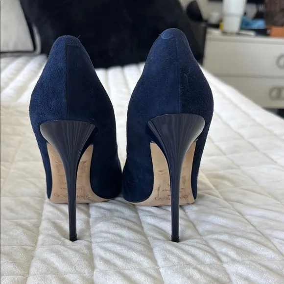Jimmy Choo Blue Suede Heels Size 36.5 EU