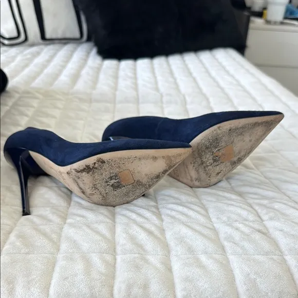 Jimmy Choo Blue Suede Heels Size 36.5 EU