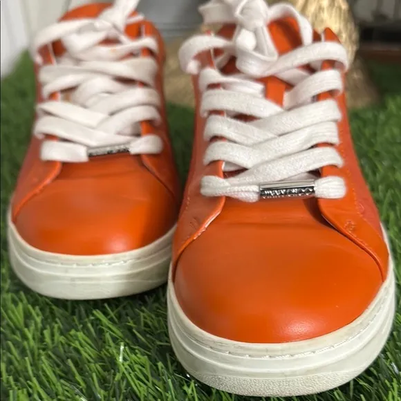 Jimmy Choo Collegiate Orange Sneakers