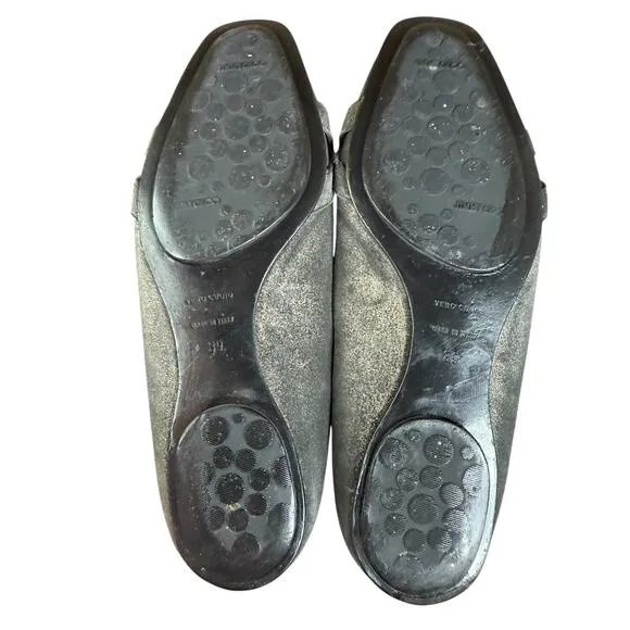Jimmy Choo Gold Brushed Ballet Flats with Box and Dust bag Size 8.5