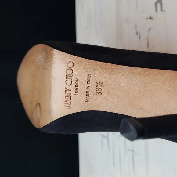 Jimmy Choo London 'Aimee' Suede Stiletto Heels - Women's 6.5-7 US / Euro 36.5