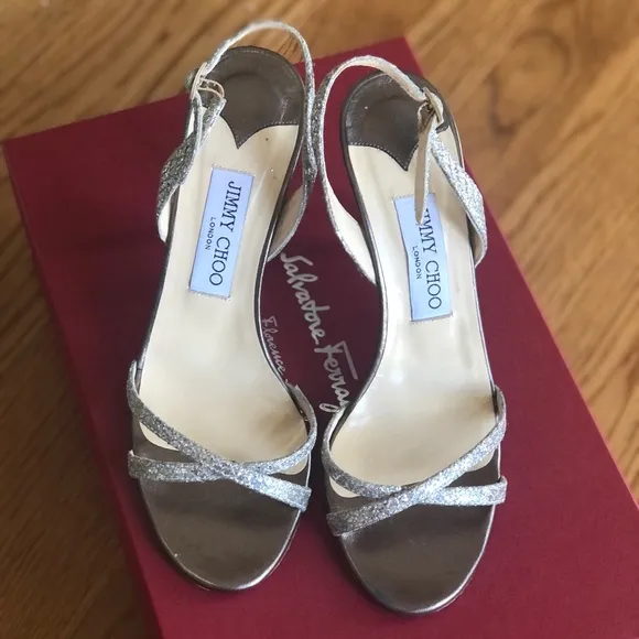 Jimmy Choo Sandals Glitter Shoes