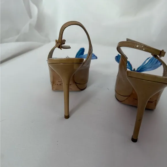 Jimmy Choo sandals shoes butterfly orchid size 9.5-10 US 40 Y2K Carrie Bradshaw