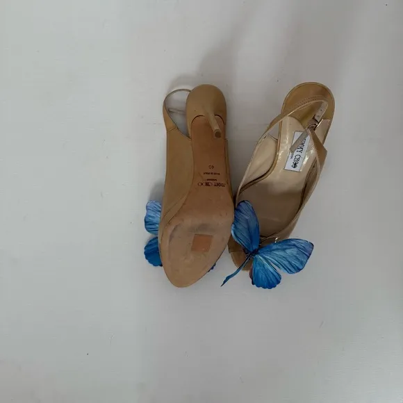 Jimmy Choo sandals shoes butterfly orchid size 9.5-10 US 40 Y2K Carrie Bradshaw