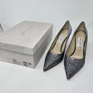 Jimmy Choo Silver Glitter Women's Shoes