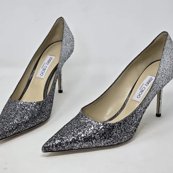 Jimmy Choo Silver Glitter Women's Shoes