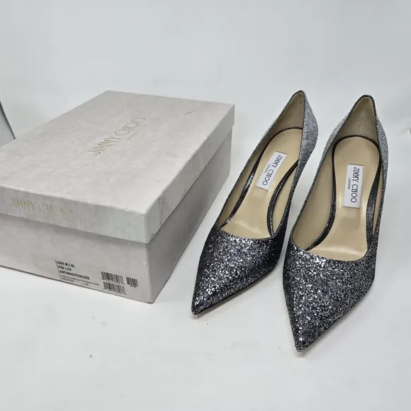 Jimmy Choo Silver Glitter Women's Shoes