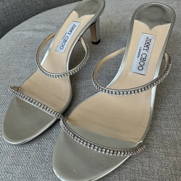 Jimmy Choo Silver Women's Sandals