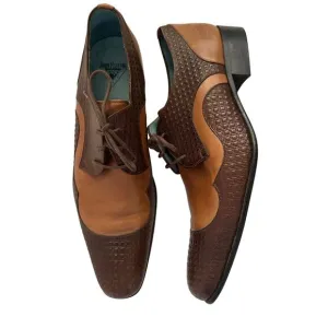 John Fleuvog Men's Executor Rusnak Brown &amp; Tan leather dress shoes size 9