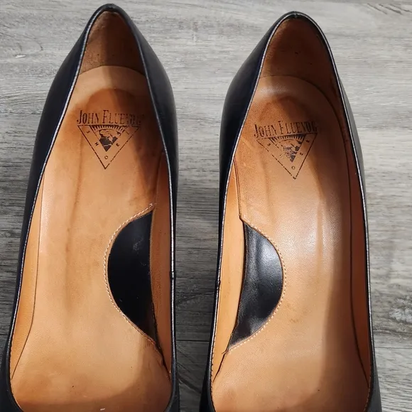 John Fluevog Elegant Black Leather Women's Pumps