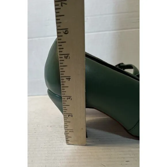 John Fluevog MINIMALISTIC PADDED PUMPS SHOES GREEN SIZE 7