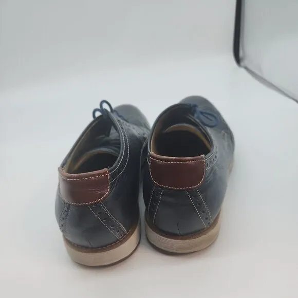 Johnson &amp; Murphy Upton Wingtip Mens Black Size 10 Shoes