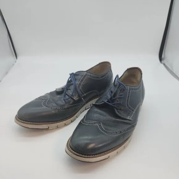 Johnson &amp; Murphy Upton Wingtip Mens Black Size 10 Shoes