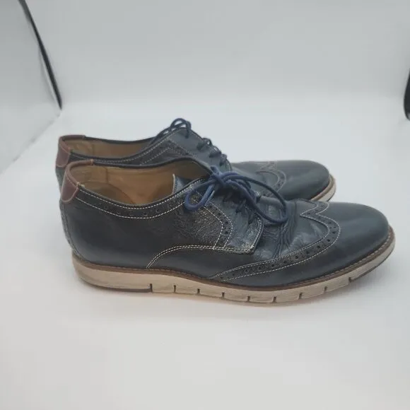 Johnson &amp; Murphy Upton Wingtip Mens Black Size 10 Shoes