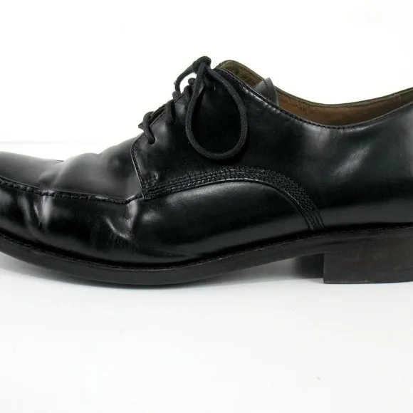 Johnston &amp; Murphy Black Leather Oxford Shoes Sz 9M