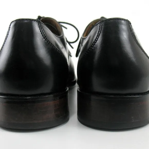Johnston &amp; Murphy Black Leather Oxford Shoes Sz 9M