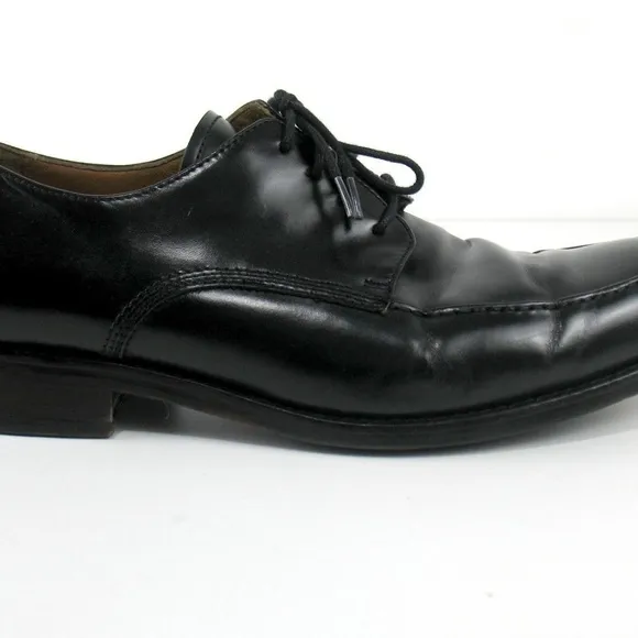 Johnston &amp; Murphy Black Leather Oxford Shoes Sz 9M