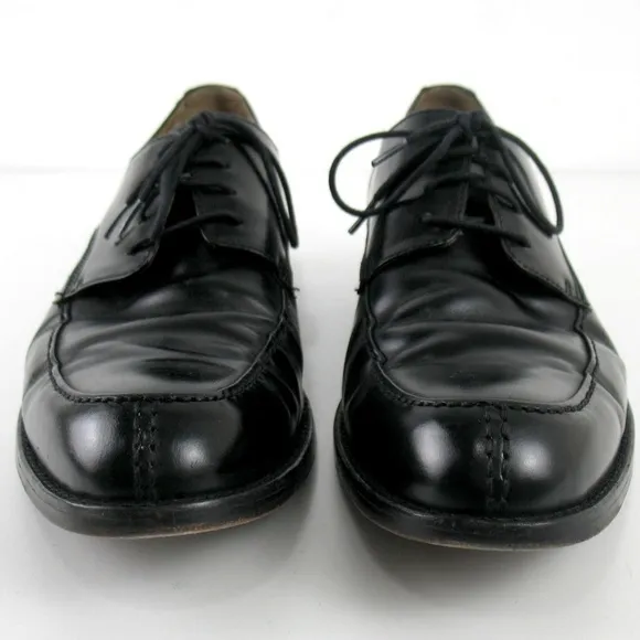 Johnston &amp; Murphy Black Leather Oxford Shoes Sz 9M