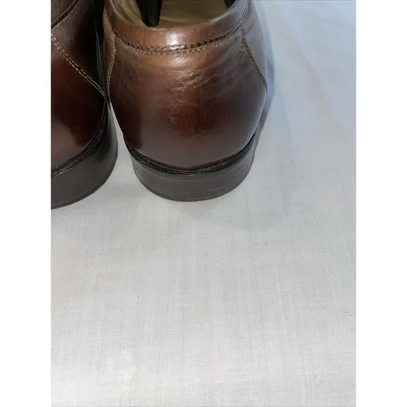 Johnston &amp; Murphy Cellini Italy Men’s Dress Shoes Size 9.5 M Brown Weave Leather