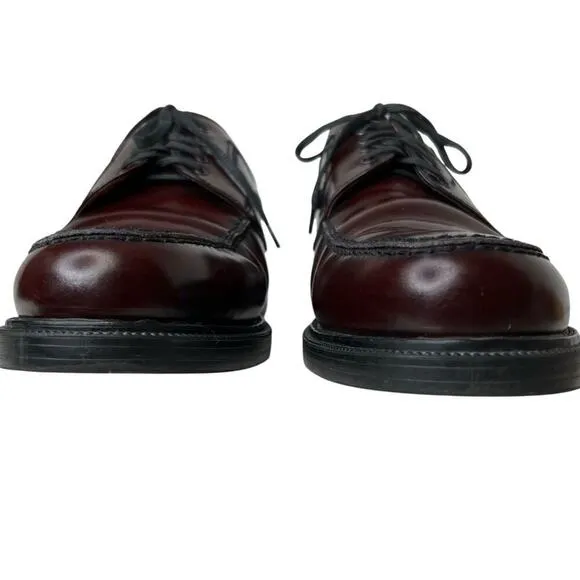 JOHNSTON &amp; MURPHY Derby Leather Shoes in Burgundy Men's Size 9.5 M