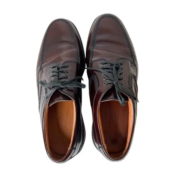JOHNSTON &amp; MURPHY Derby Leather Shoes in Burgundy Men's Size 9.5 M