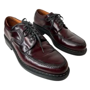 JOHNSTON &amp; MURPHY Derby Leather Shoes in Burgundy Men's Size 9.5 M