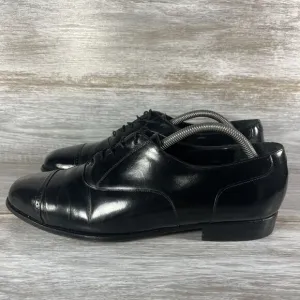 Johnston &amp; Murphy Men’s Black Leather Black Oxford Dress Shoes Size 10.5 USA