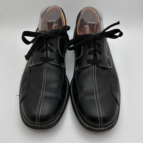 Johnston &amp; Murphy Men’s Schuler Leather Tie Dress Shoes Size 9.5 Black