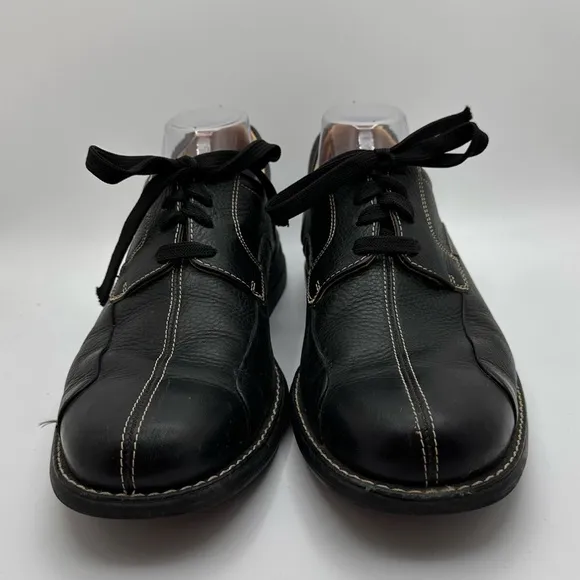 Johnston &amp; Murphy Men’s Schuler Leather Tie Dress Shoes Size 9.5 Black