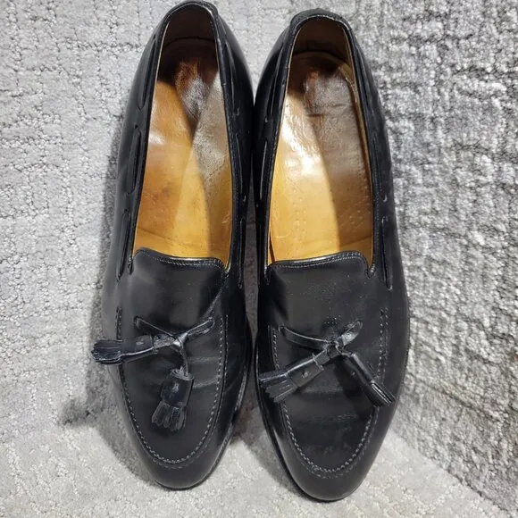 Johnston Murphy Aristocraft Men's Size 9D Black Leather Tasselled Loafers Shoes