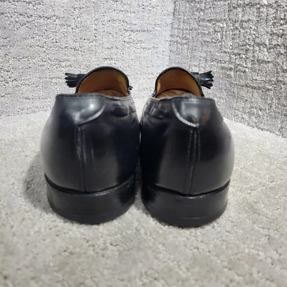 Johnston Murphy Aristocraft Men's Size 9D Black Leather Tasselled Loafers Shoes