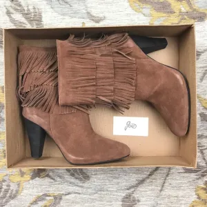•Joie Rockefella western fringed boots NIB• Size 11