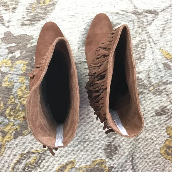 •Joie Rockefella western fringed boots NIB• Size 11