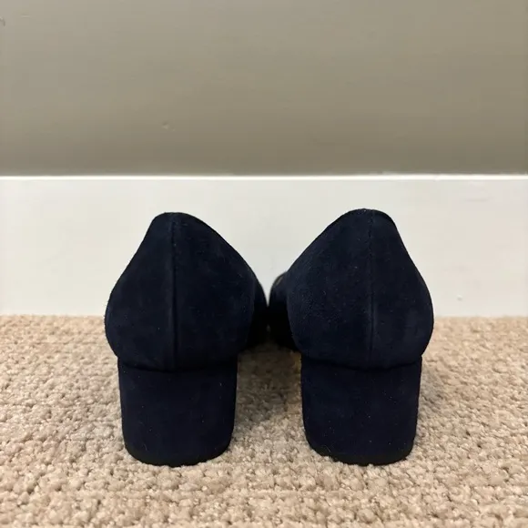 🔹Jon Josef Elegant Navy Blue Suede Women's Pumps - size 7