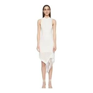 JONATHAN SIMKHAI Ivory Chelle Pointelle Dress Size Large
