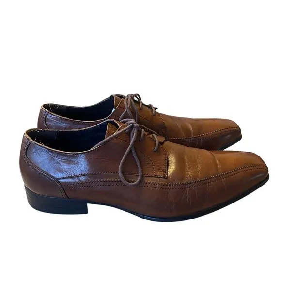 Jones Bootmaker Men's 9.5 Deacon $149 Leather Oxfords Lace Up Dress Shoes Brown