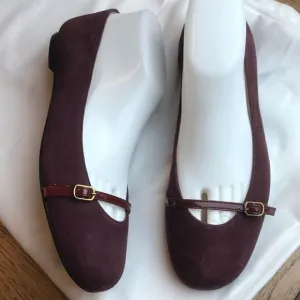 JON JOSEPH WINE COLORED FLATS.  New