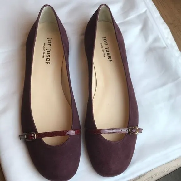 JON JOSEPH WINE COLORED FLATS.  New