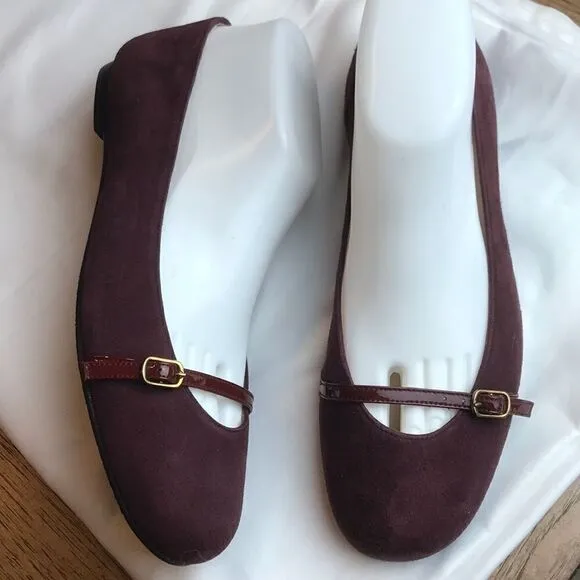 JON JOSEPH WINE COLORED FLATS.  New